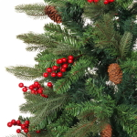 Ёлка «Сказочная Фея» 210 см, ПВХ+резина, шишки, ягоды (639 веток)