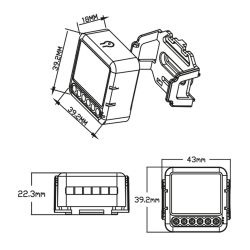 UCH-A301 2C-WF WHITE Умное реле Wi-Fi. 2 канала. 100-240В. 2x10А. 2x2200Вт. 2x250Вт для светодиодов. Встраиваемое. Голосовое управление+приложение UnielSmart. TM Uniel