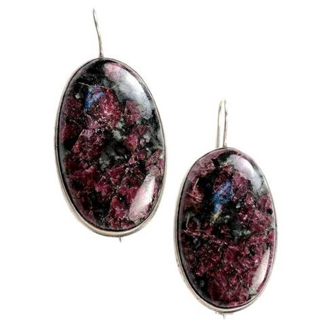 Серьги "Малиновые" эвдиалит