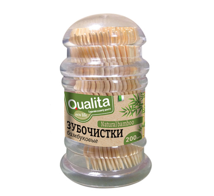 Qualita  (200шт)  зубочистки бамбук
