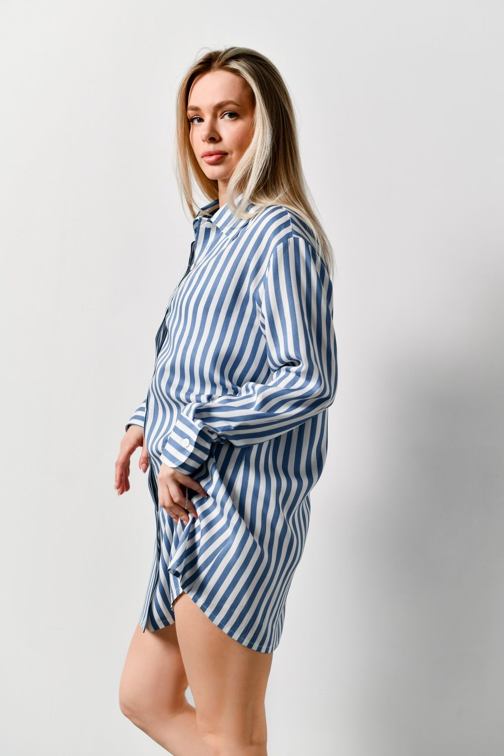 Блузка (рубашка) Тропический рай-2 Виотекс ГОЛУБОЙ