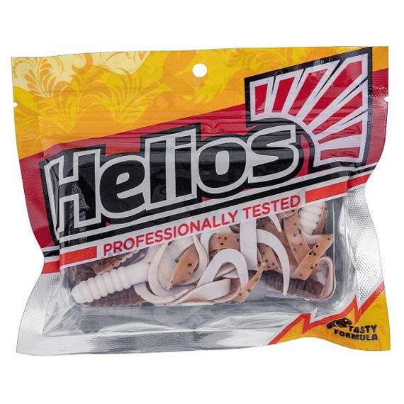 Твистер Helios Credo Four tail 2,35&quot;/6,0 см Rusty &amp; White 10шт. (HS-20-005)