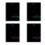 Тетрадь А4, 96 л., BRAUBERG, гребень, клетка, глянцевый лак, "Dark", 404060, 4шт