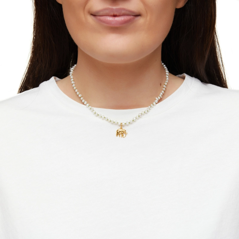 Колье Жемчужный Волшебник – Оливковое, Слон