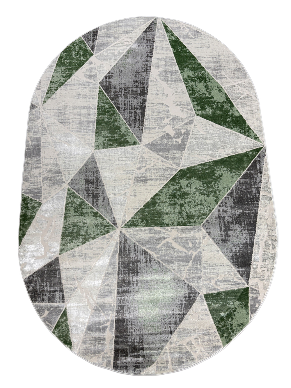 Ковер Kleopatra 37515A Green FLS/L.Grey Овал