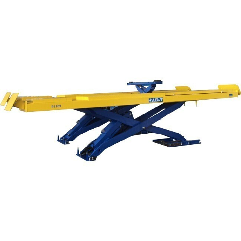 Ножничный подъемник F6109 AE&T 380В для сход-развала для монтажа "в пол"