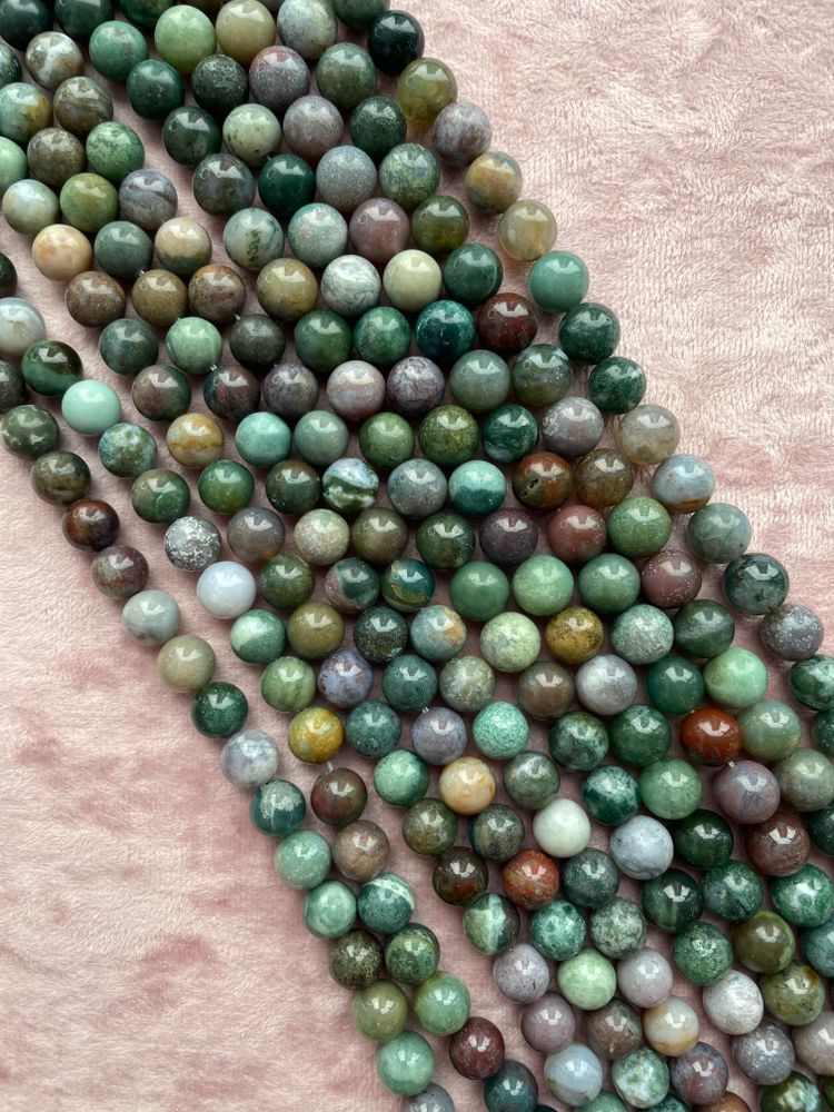 Нить бусин из яшмы 8мм Нить бусин из яшмы 8мм