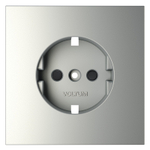 Накладка для розетки с заземлением и защитными шторками, S70 (сталь)