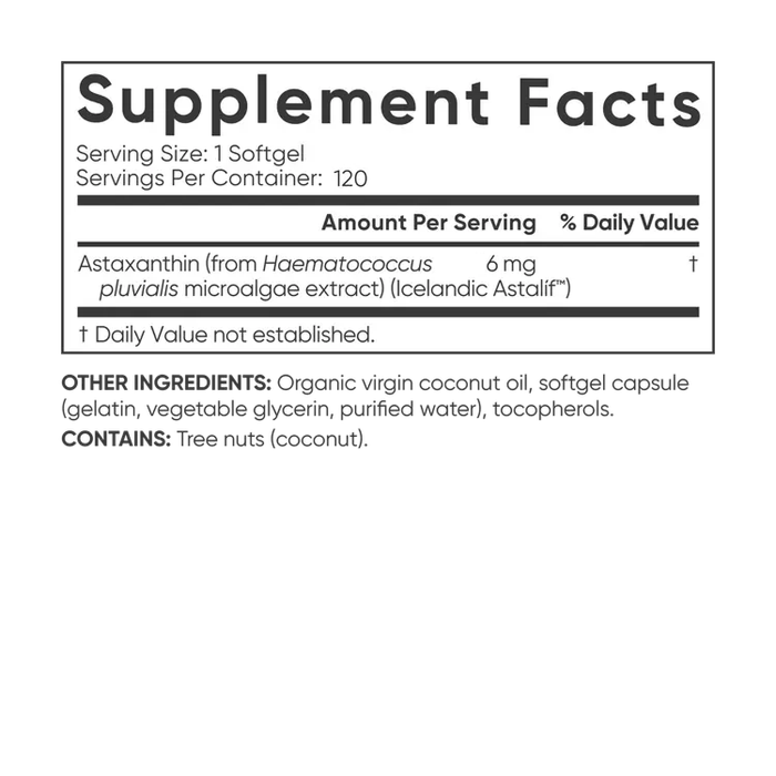 Астаксантин из микроводорослей 6 мг, Astaxanthin 6 mg, Sports Research, 120 капсул 2