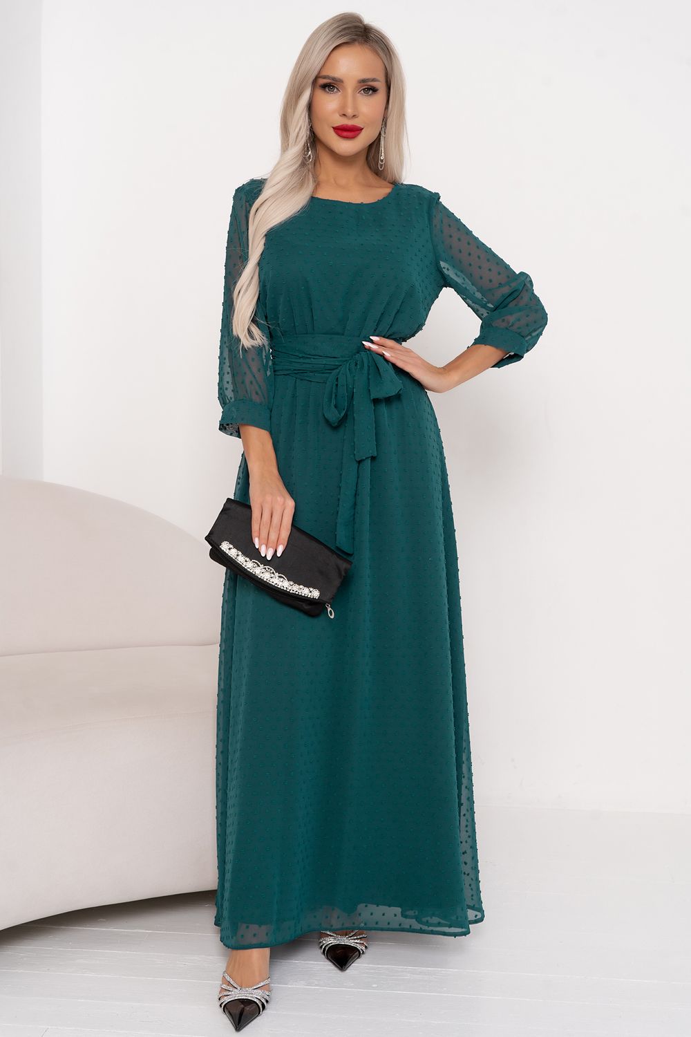 Платье Гретта (зеленый) Р11-1234 Nikol (Акция)