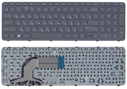 Клавиатура для ноутбука HP Pavilion 250 g3, 15-e, 15-g, 15-n, с РАМКОЙ