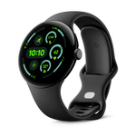 Умные часы Google Pixel Watch 3, 45 мм, Wi-Fi, «Матовый чёрный» корпус, ремешок цвета «Чёрный обсидиан»