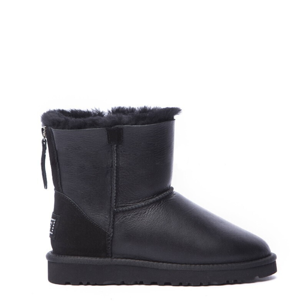 Угги Mini Zip Metallic Black