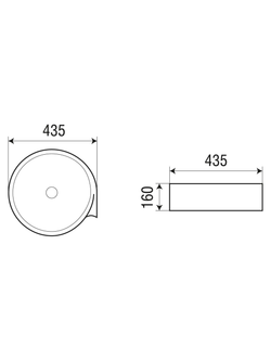 Раковина накладная WeltWasser WW  ELBACH 3261 435х435х160