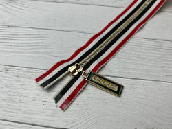 Молния МЕТАЛЛ GU красн/бел 80 см