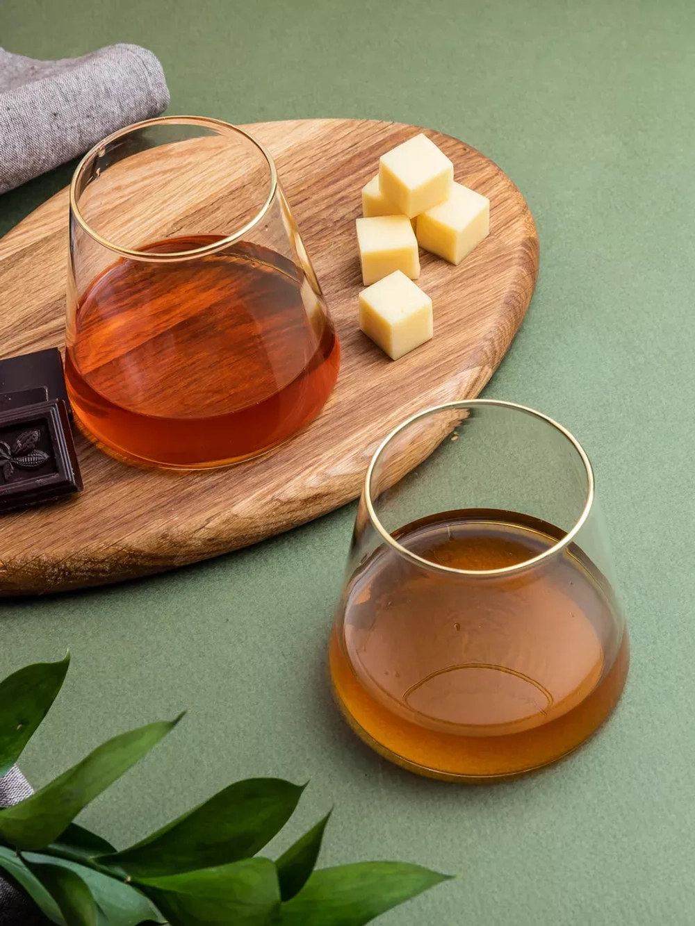 Стаканы для коктейлей, 6 шт. 360 мл., с золотой каймой