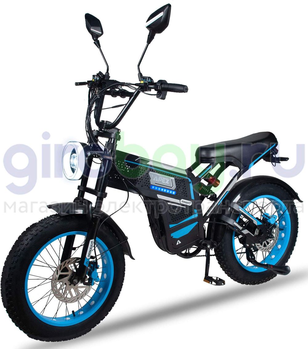 Электровелосипед Minako APEX (48V/20Ah) - Синий фото №1
