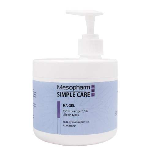 Mesopharm Simple Care - Гель для аппаратных процедур HA GEL с гиалуроновой кислотой 1,5%, 500 мл