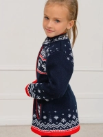 Кардиган вязаный на молнии для девочки