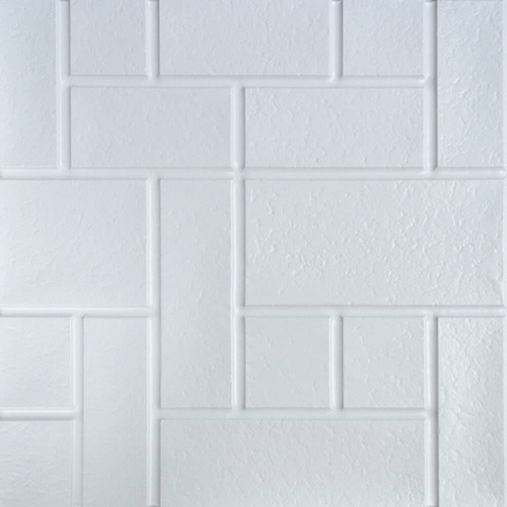 Панель самоклеящаяся 30*30см "Кирпичики", цвет белый (YL-D05)