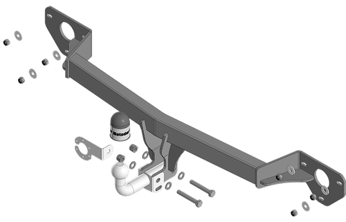 Фаркоп с эл-кой Smart для GAC GS8 2023 - н.в (оцинк. Шар)(паспорт и сертификат в комплекте) 97801-A