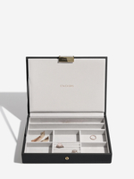 Органайзер для украшений и часов Stackers Classic Jewellery Box, 3 секции -Dove Grey & Rose (Navy Blue / темно-синий / Navy Blue / Органайзер с крышкой)
