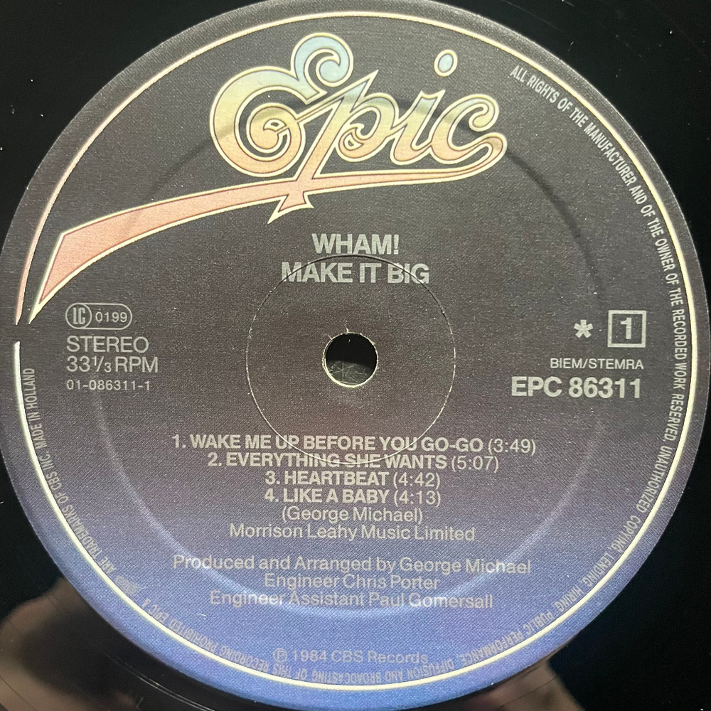 Wham! - Make It Big (Голландия 1984г.)