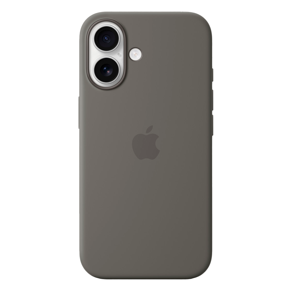 Силиконовый чехол с поддержкой MagSafe Apple Silicone Case для iPhone 16, Stone Gray (Каменно-серый)