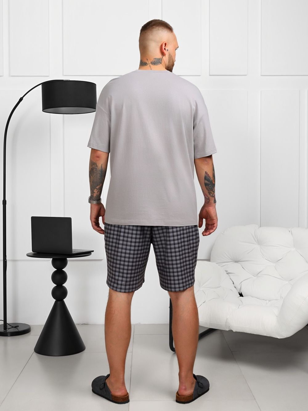 Фуфайка (футболка) мужская Генри-4 Виотекс СЕРЫЙ