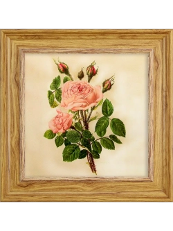 Картина настенная интерьерная в раме "под дерево" 26*26 см