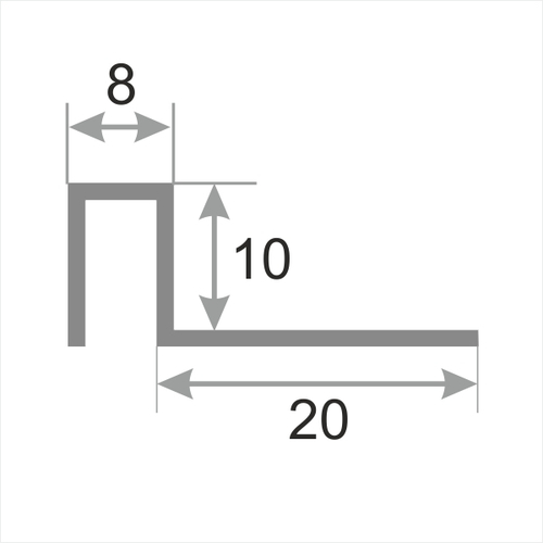 Профиль из нержавеющей стали SBP017-10H глянец 2700 мм
