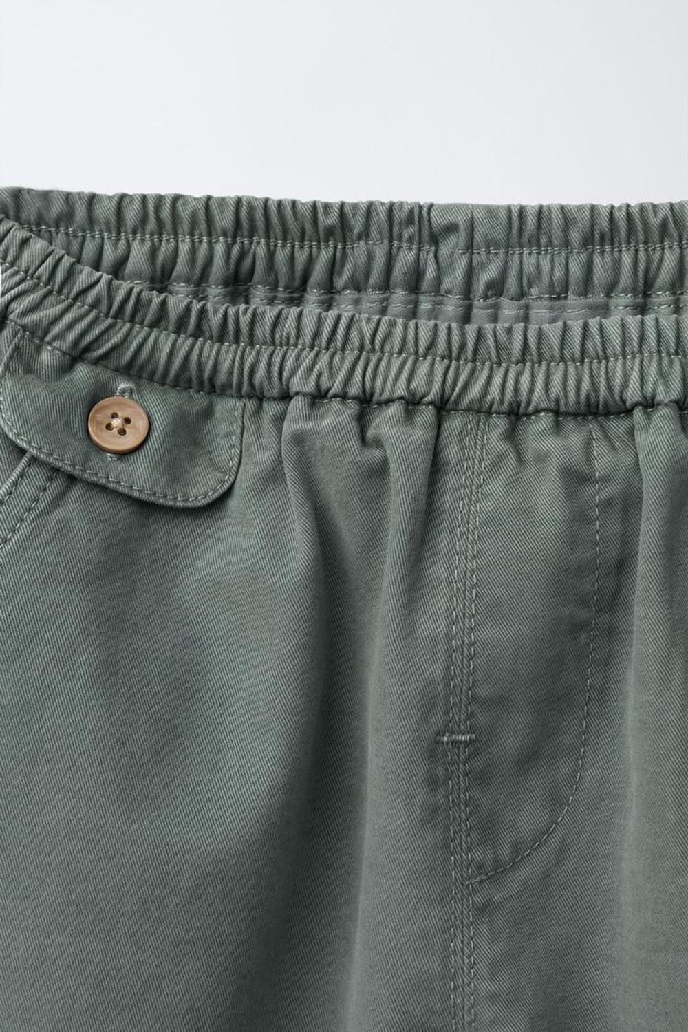 ZARA БРЮКИ BALLOON С РАЗРЕЗАМИ, УТИНО-СИНИЙ