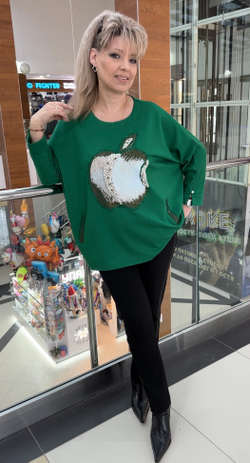 Блузон-джемпер с изображением "яблока"