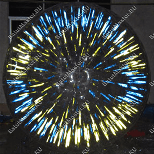 Светящийся зорб "Вселенная" ПВХ, усиленные сиденья, диаметр 3 м