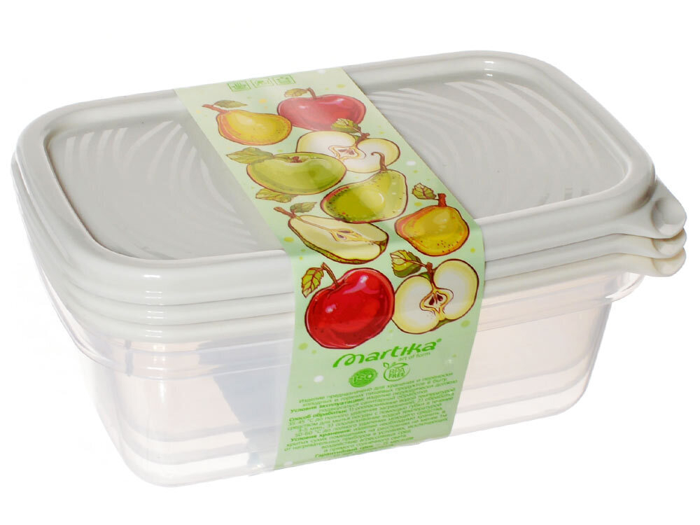 Набор контейнеров 3шт 0,45л "Романо"