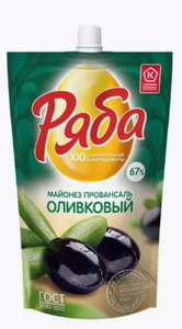 МАЙОНЕЗ ПРОВАНСАЛЬ ОЛИВКОВЫЙ, РЯБА, 67%, 200 МЛ