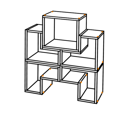 Смарт-1 (bts) Полка (Секция универсальная) крафт