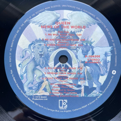 Винтажная виниловая пластинка LP Queen News Of The World (Япония 1977) (Без Оби)