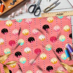 Ткань шелк Армани аппетитные леденцы с посыпкой