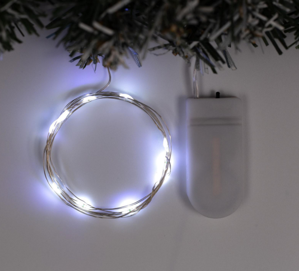 Гирлянда "Нить" 1м, свечение белое