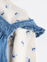 Комбинезон и боди в комплекте для девочки Next Q94-781, Синий, Молочный