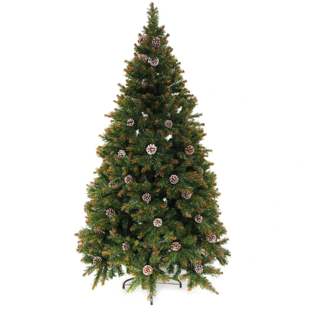 Елка «Лесное очарование» 180 см, ПВХ, шишки (966 веток)