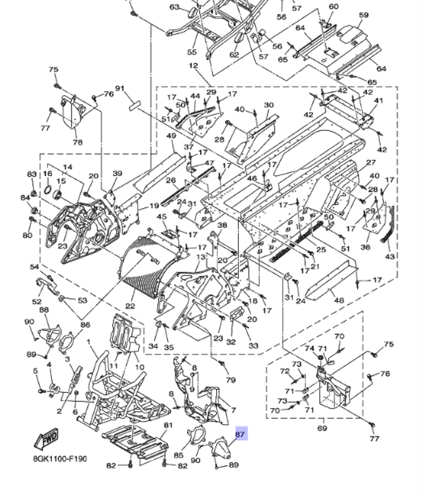 Пыльник Yamaha 8GC2198F0000