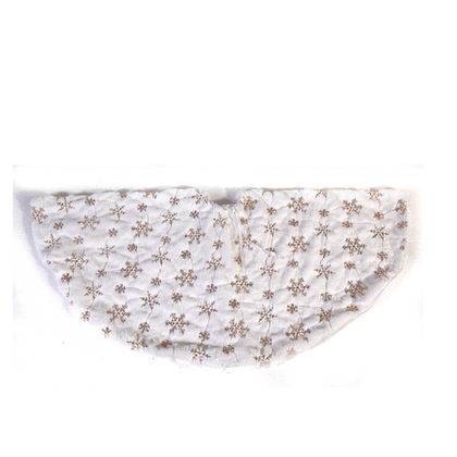 Юбка под ёлку бело-золотая 120 см