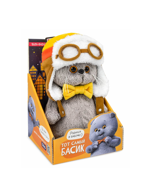 Мягкая игрушка Кот Басик Авиатор 19 см Ksm19-007