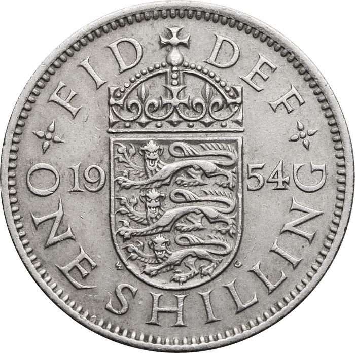 1 шиллинг 1954 Великобритания (Английский герб) 