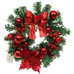 Венок хвойный «Сказочное украшение» d-30 см, ПВХ, Красный