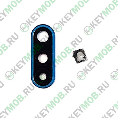 Стекло камеры в рамке для телефона Huawei Honor 20S (MAR-LX1H), Голубое