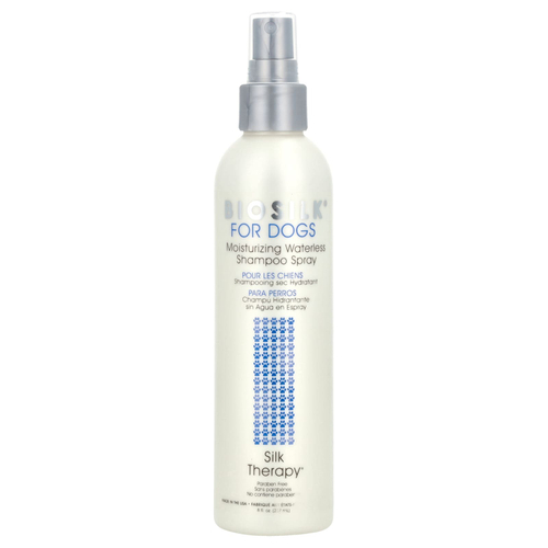 Biosilk, Silk Therapy, увлажняющий безводный шампунь-спрей для собак, 237 мл (8 жидк. унц.)