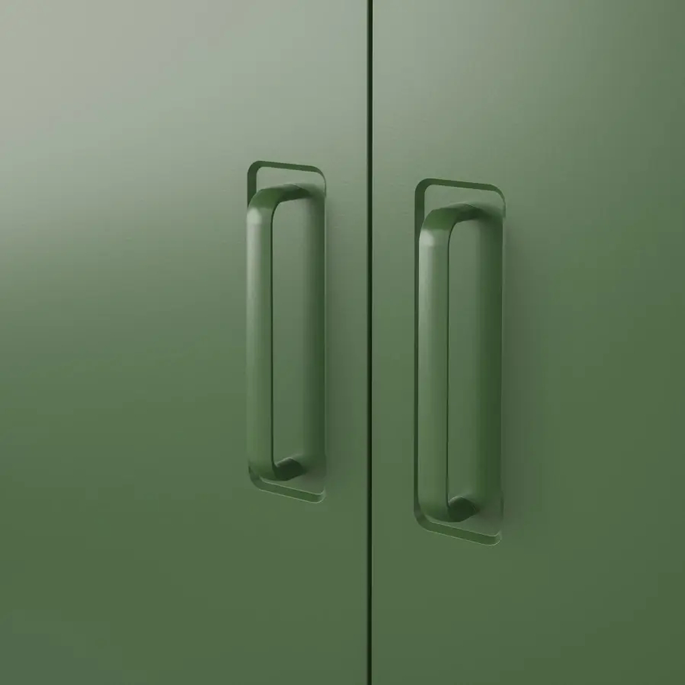 Шкаф с дверцами и ящиками - IKEA IDÅSEN/IDASEN/ИДОСЕН ИКЕА, 119х47х80 см, зеленый